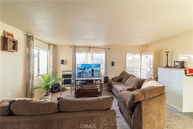 living room with a healthy amount of sunlight