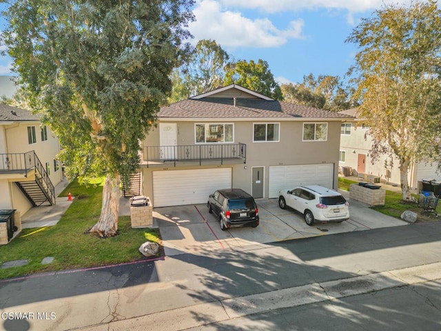 view of property with a garage