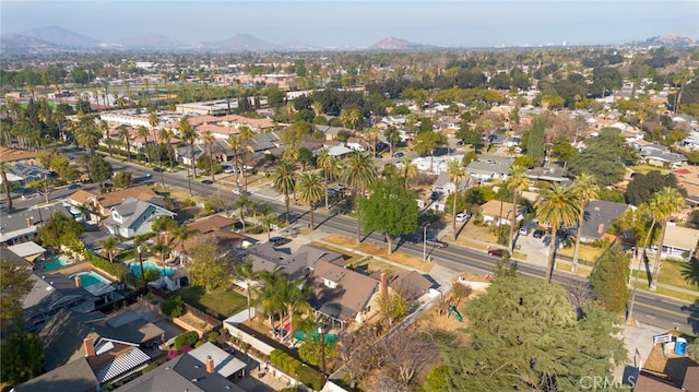 bird's eye view featuring a mountain view