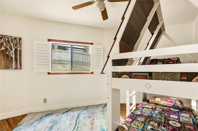 bedroom featuring hardwood / wood-style floors