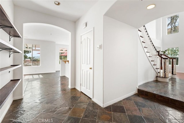 foyer entrance with plenty of natural light