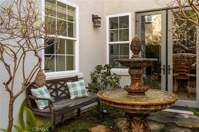 exterior space with french doors