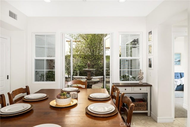 sunroom with visible vents