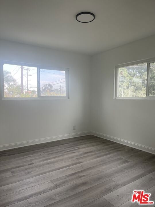 empty room featuring light hardwood / wood-style floors