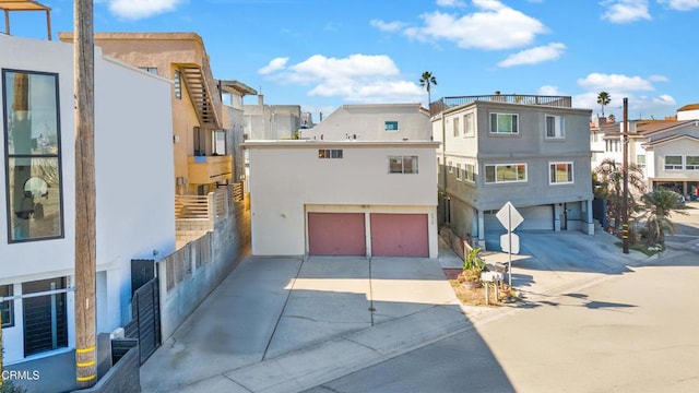 exterior space featuring a garage