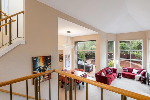 view of carpeted living room