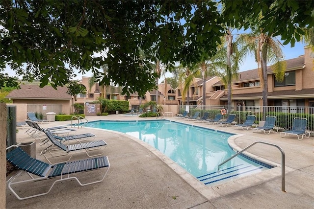 view of pool with a patio