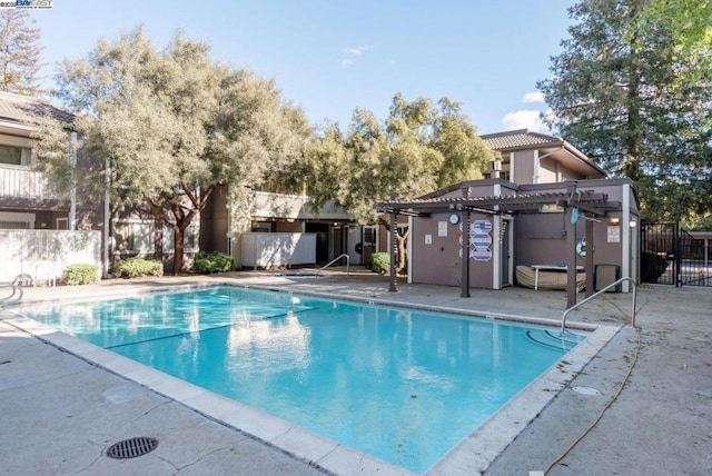 view of pool with a patio area