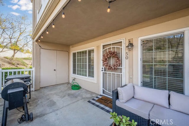 exterior space with an outdoor hangout area