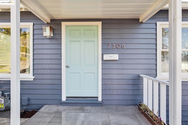 view of doorway to property