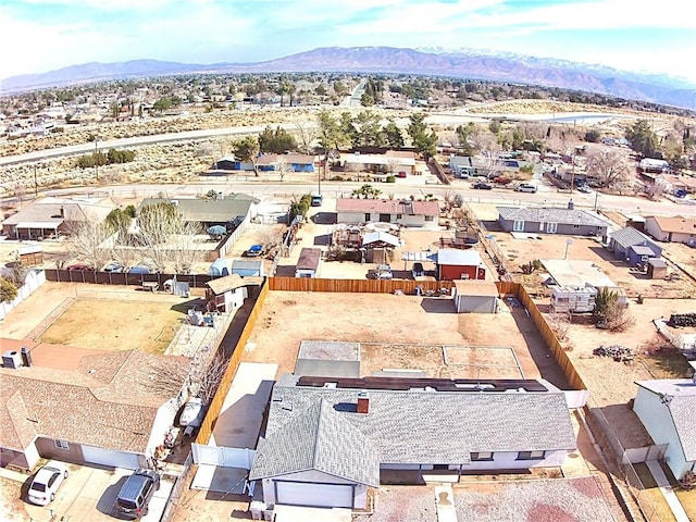 aerial view featuring a mountain view