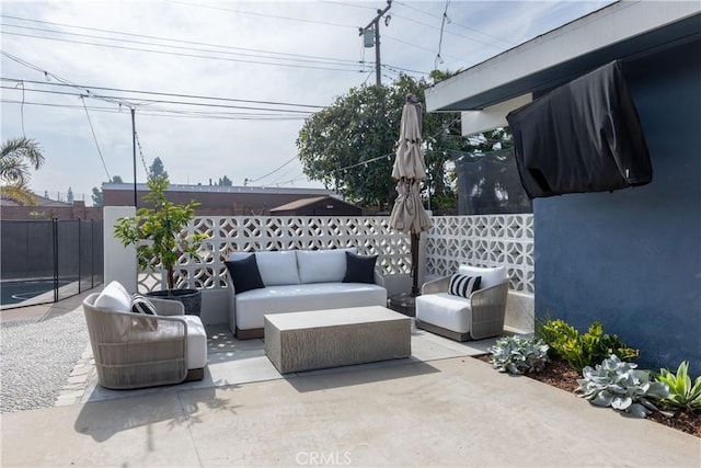 view of patio / terrace with an outdoor hangout area