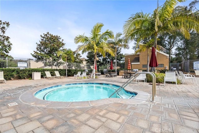 view of pool with a patio area