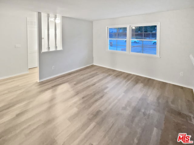 empty room featuring light wood-type flooring