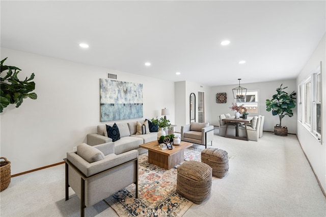 view of carpeted living room