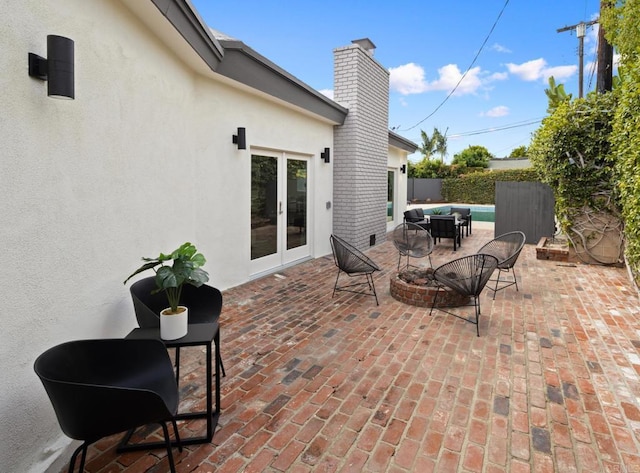 view of patio with french doors