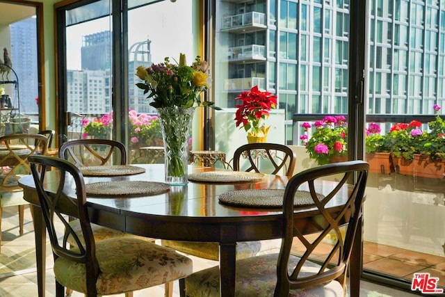 view of sunroom