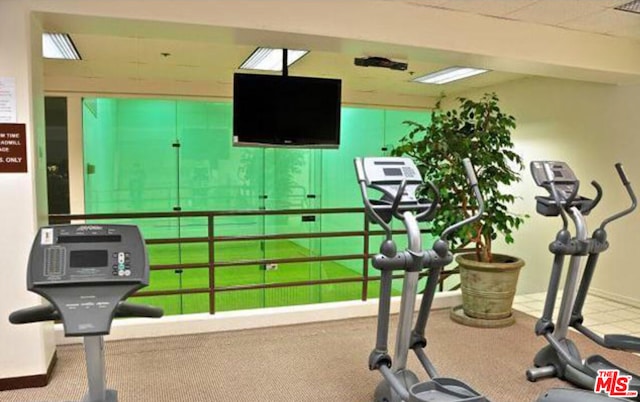 view of workout area