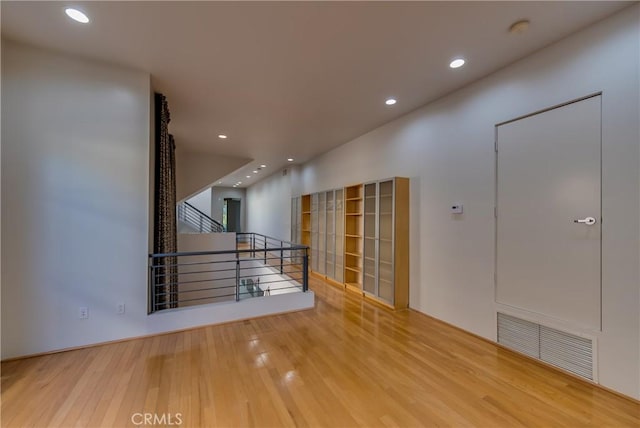 interior space with hardwood / wood-style flooring