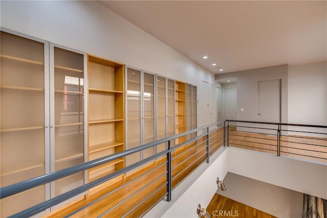 hall featuring hardwood / wood-style flooring