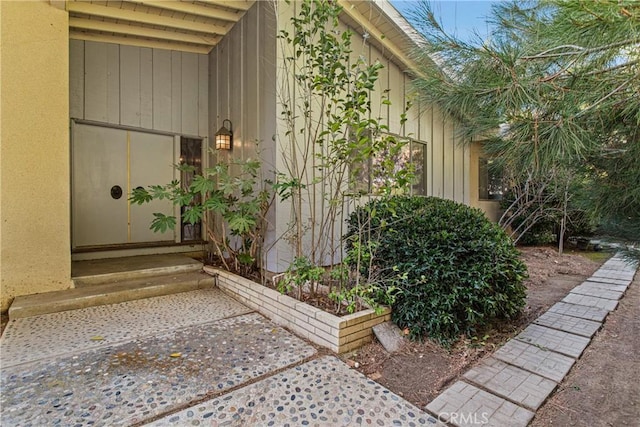 view of home's exterior with a patio