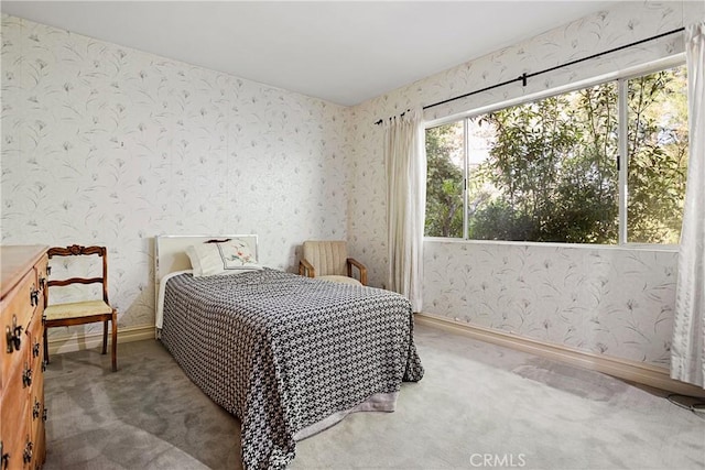 bedroom with carpet floors