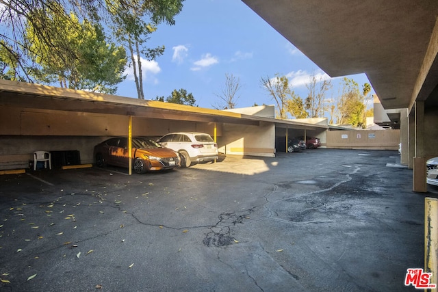 view of parking / parking lot