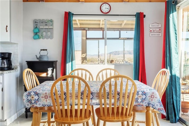 view of dining area