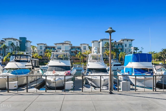 view of dock area