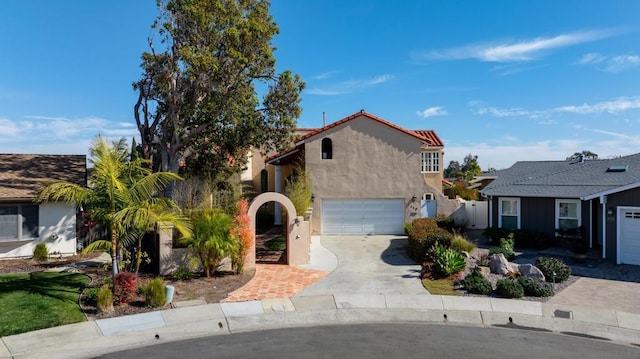 view of front facade featuring a garage