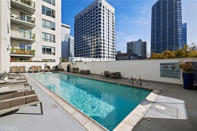 view of pool with a patio area