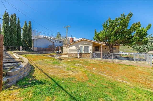 exterior space featuring a yard