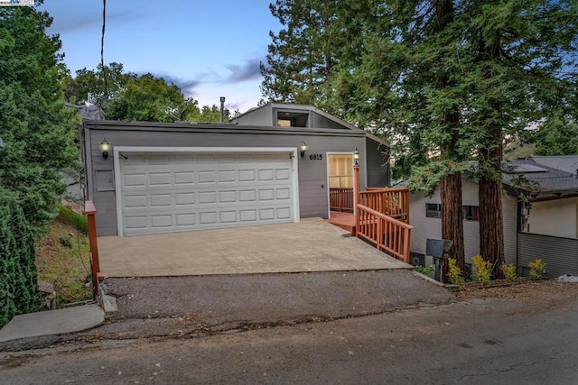 view of front of house featuring a garage