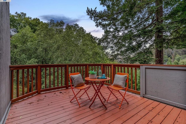 view of wooden terrace