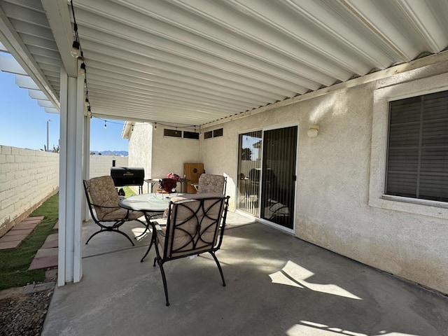 view of patio / terrace featuring grilling area