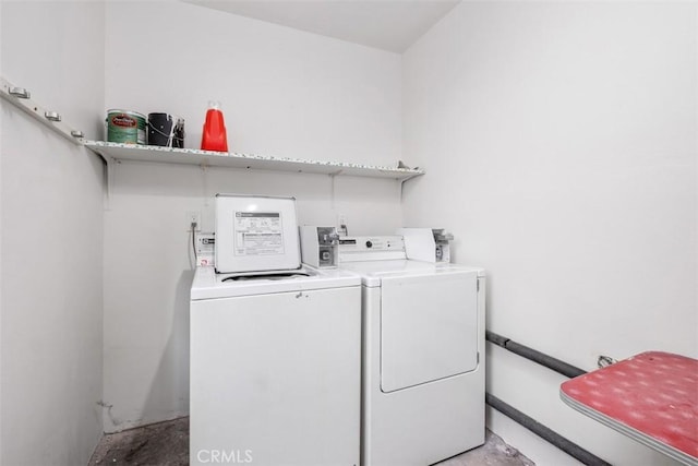 laundry area with washer and dryer