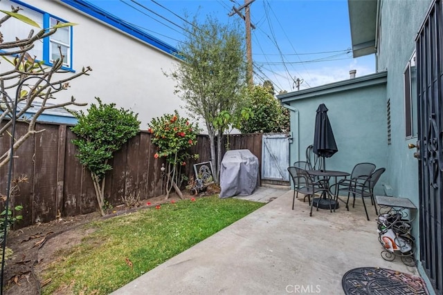 view of patio / terrace featuring grilling area