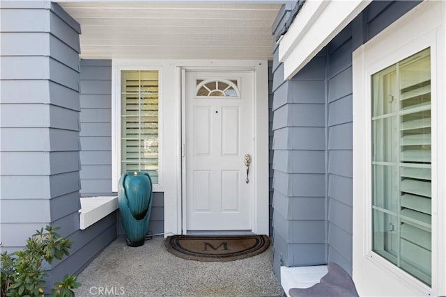 view of doorway to property