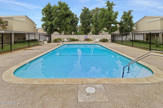 view of pool with a patio