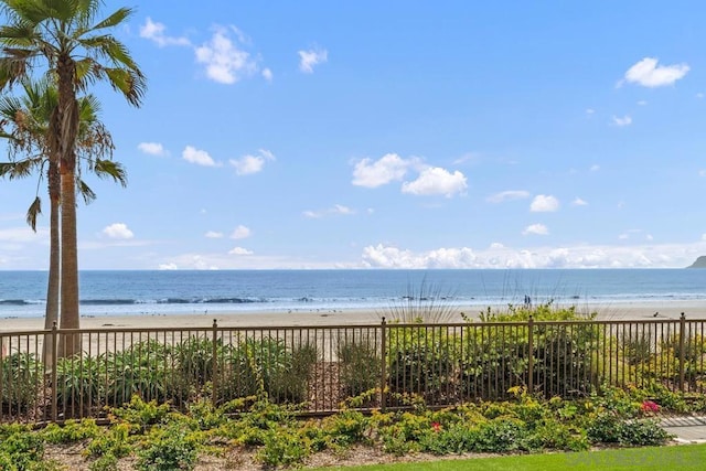 water view with a view of the beach