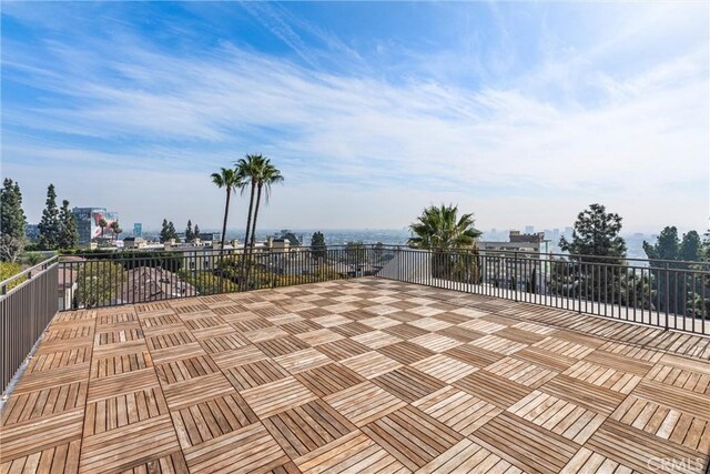 view of patio featuring a balcony