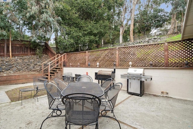 view of patio / terrace with grilling area