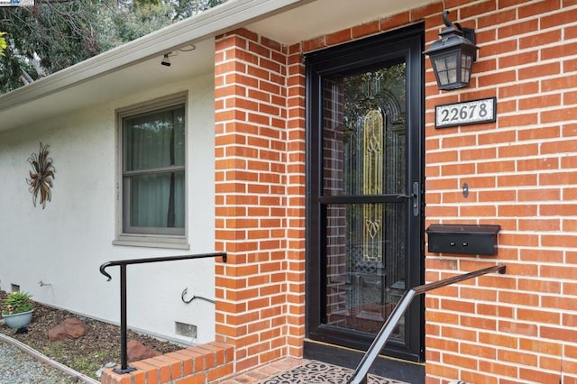 view of doorway to property