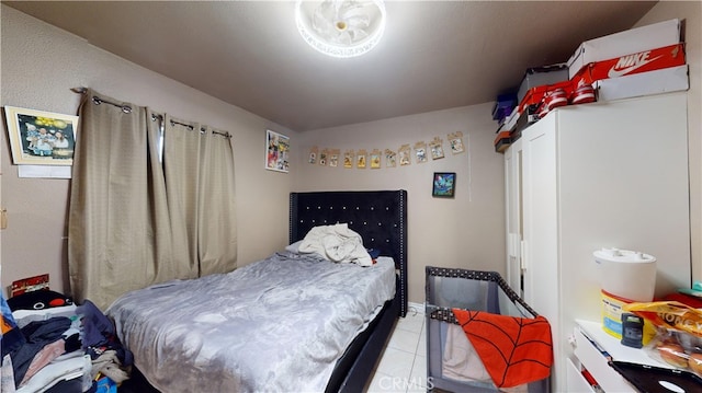 view of tiled bedroom