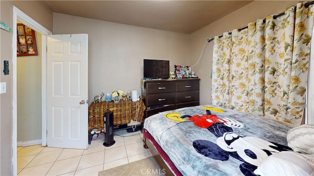 view of tiled bedroom