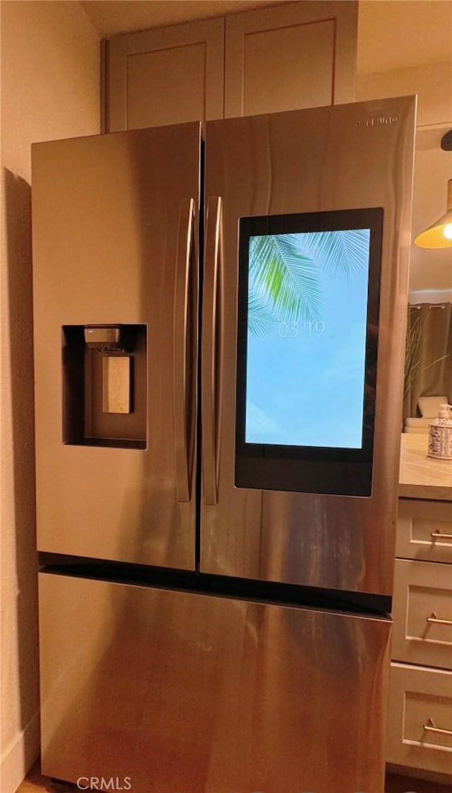 details with stainless steel fridge