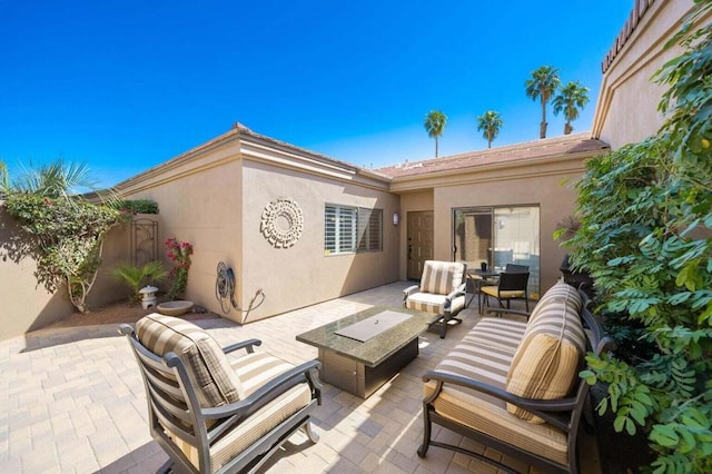 view of patio featuring outdoor lounge area