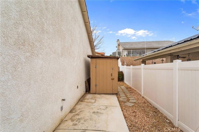 view of property exterior with a patio