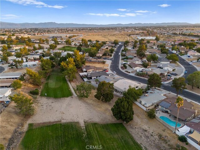 bird's eye view with a mountain view