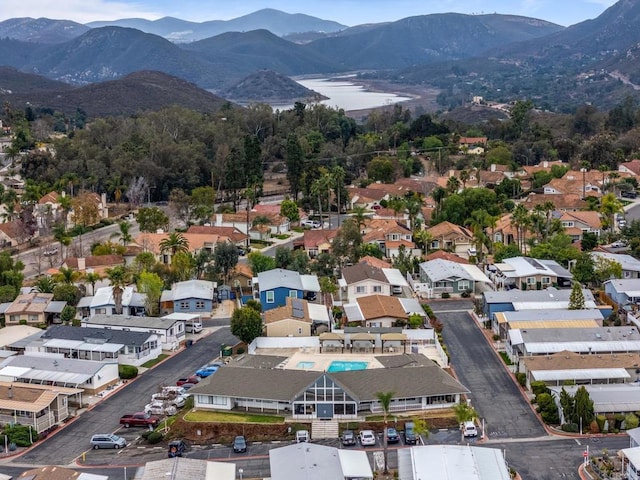 aerial view featuring a mountain view